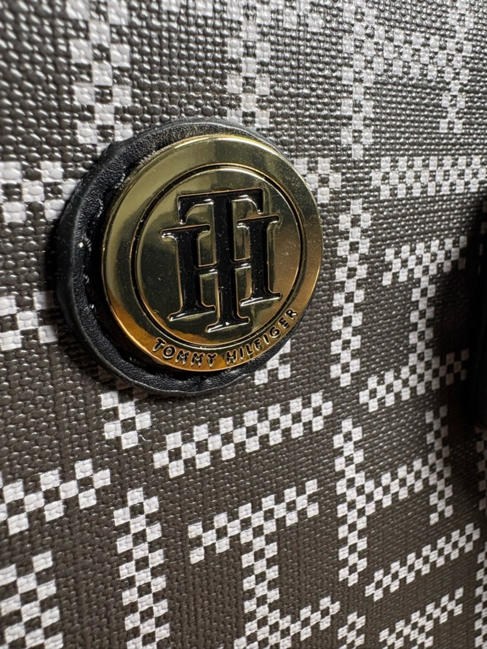 Tommy Hilfiger Brown & White Monogram Tote Bag - Picture 9 of 11